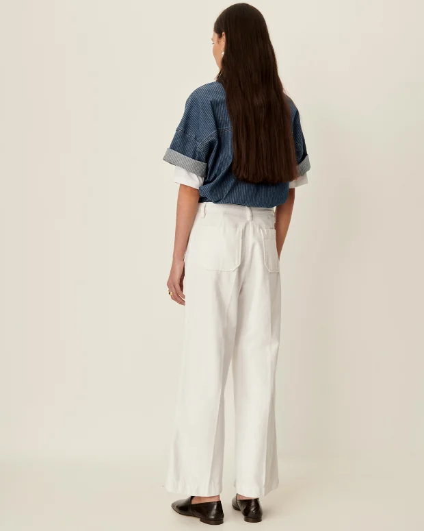 Aldricks Straight Leg Pleated Pant (Optical White) - Image 4