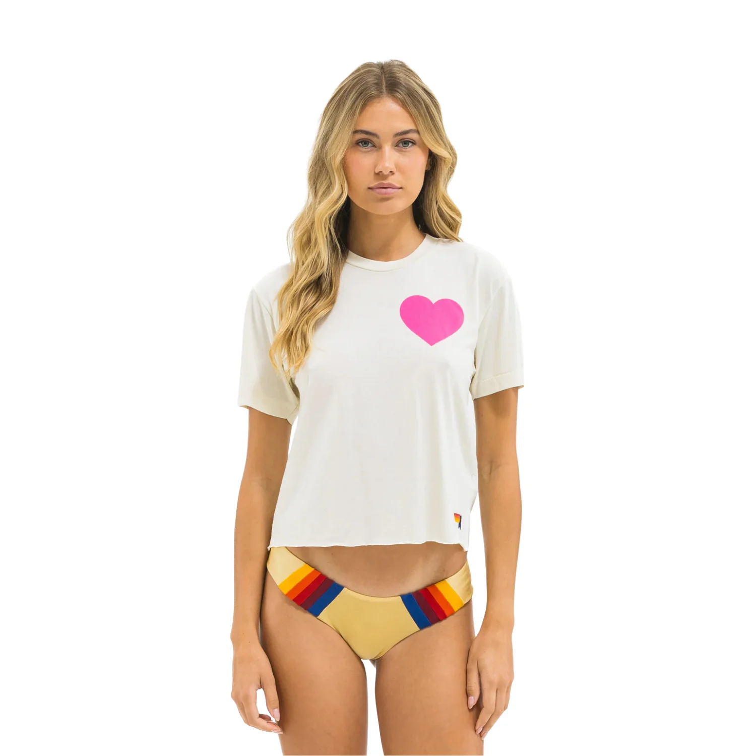 Heart Print Boyfriend Tee - Image 3