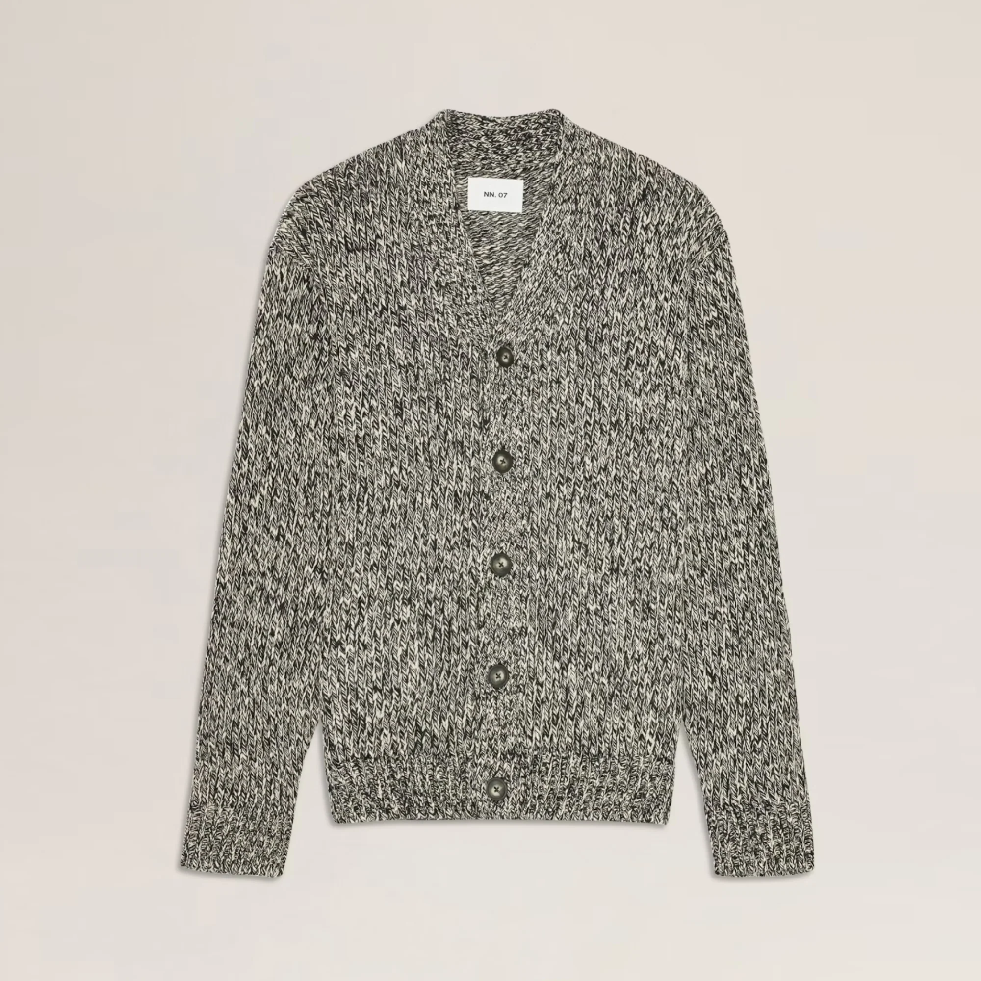 Mika 6620 Ultra-Soft Cardigan (Black Mouliné) - Image 5