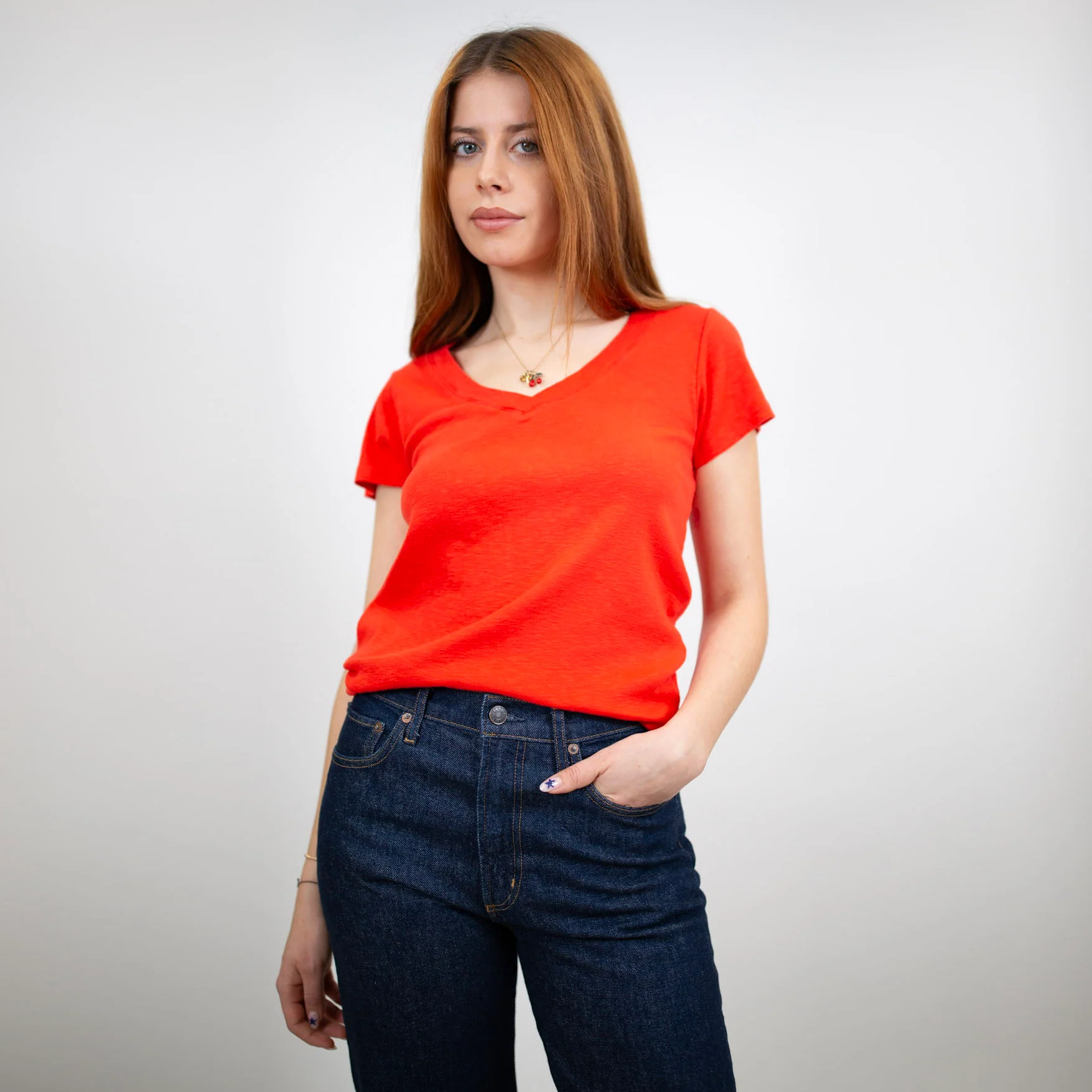 New Lily V-Neck Tee - Image 23